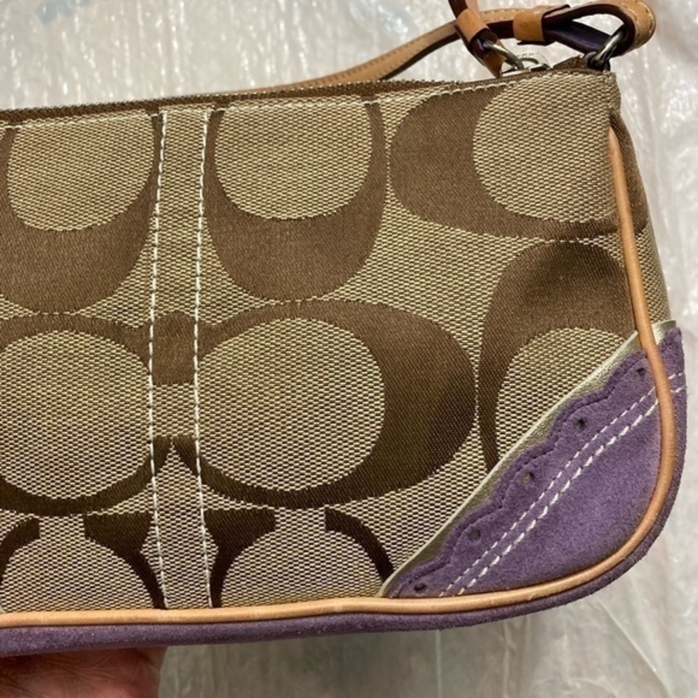 Coach Hobo 1491 Limited Edition Applique Fish Brown Purple Leather Suede bag - Picture 12 of 13